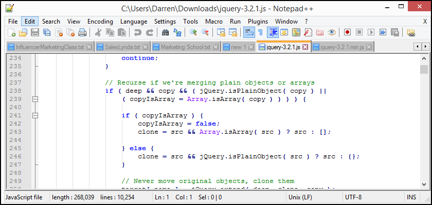 Notepad++ is a free and open source text editor. desktop tools.