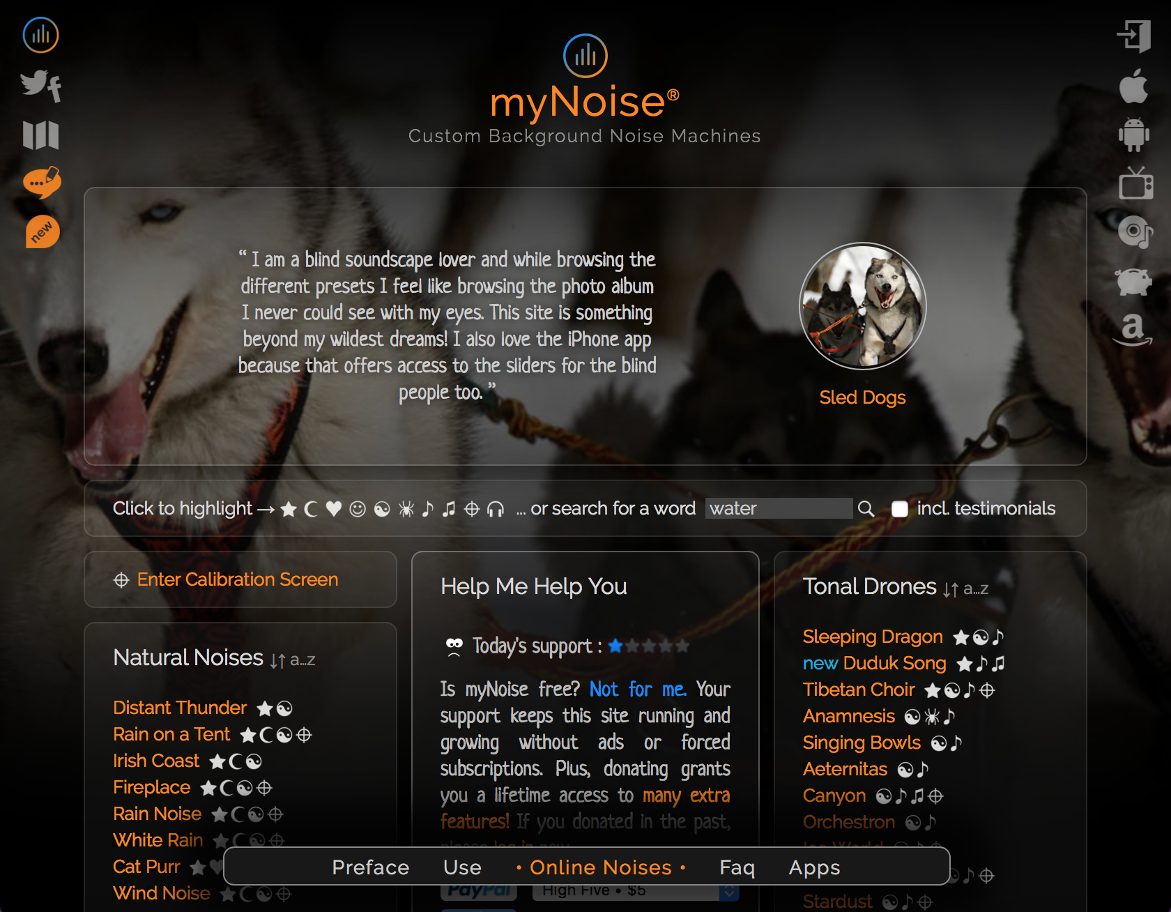myNoise is a white noise generator for minimizing distraction and boosting productivity at work.