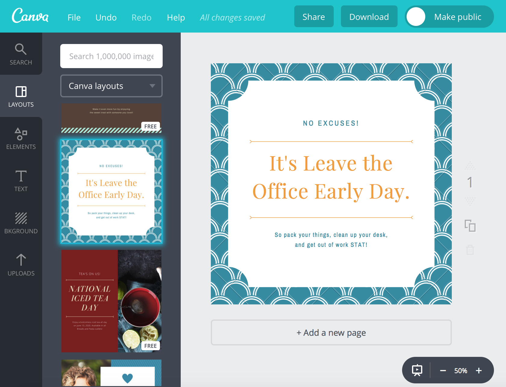 Canva is an easy-to-use graphic design software what is free to use online.