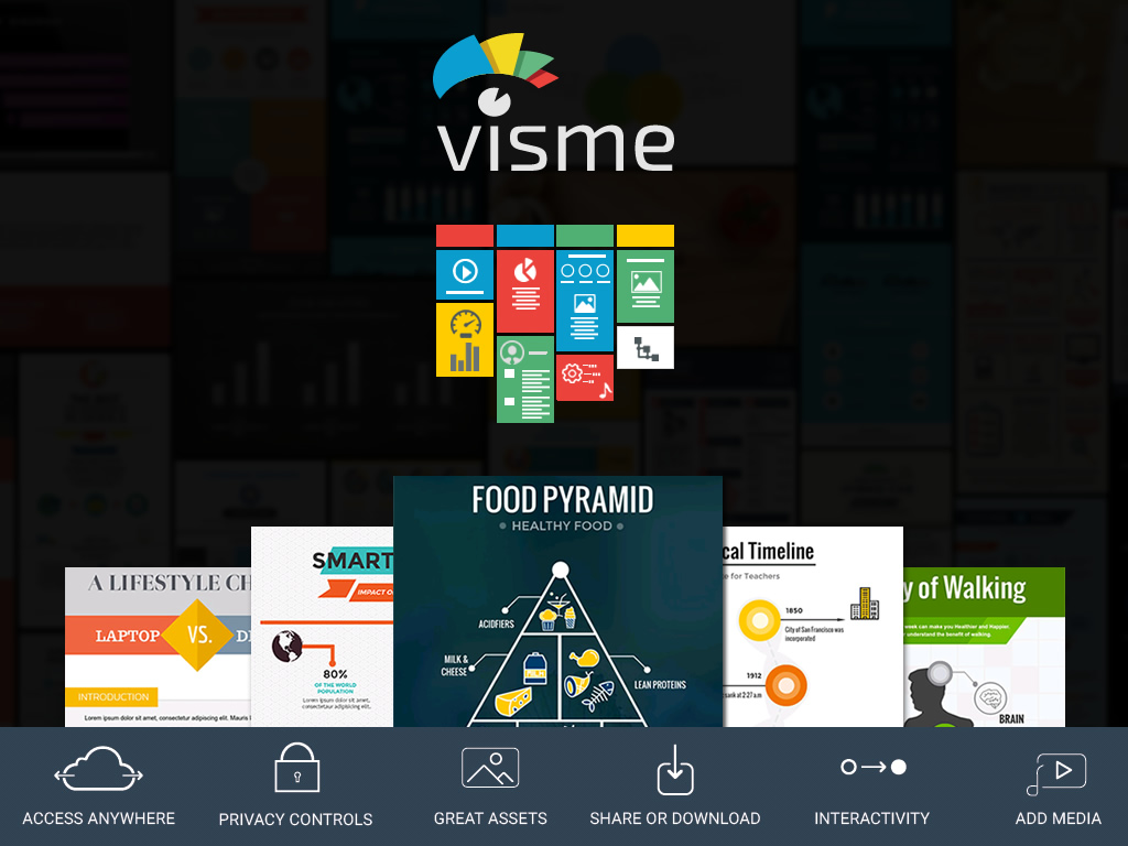 Visme is an infographic and presentation design productivity power tool