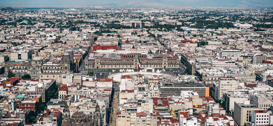 An Aerial View of Mexico. Spanish dialects in Mexico have a strong influence on the way Spanish is spoken in the USA.