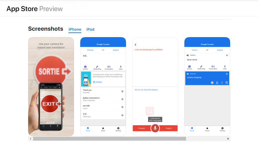 Google Translate on the App Store