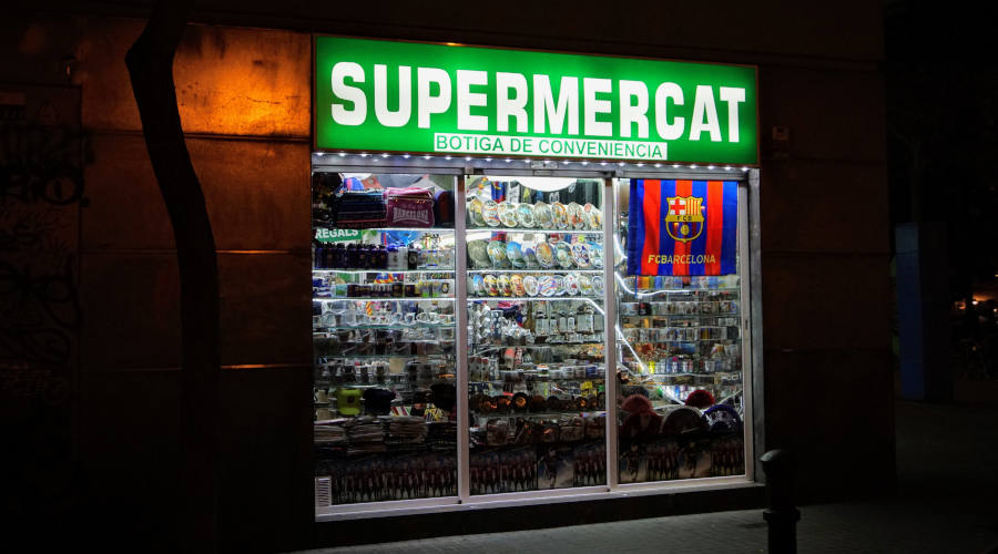 A convenience store in Barcelona.