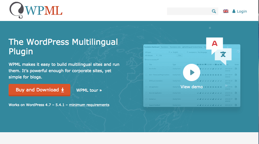WPML is a website localization plugin for WordPress