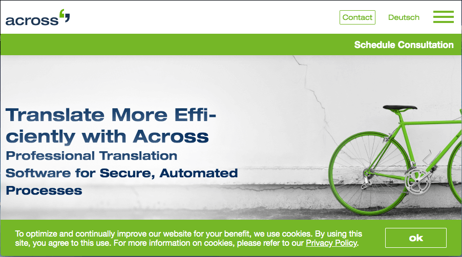 Across helps automate the translation process to free translators to do their best work